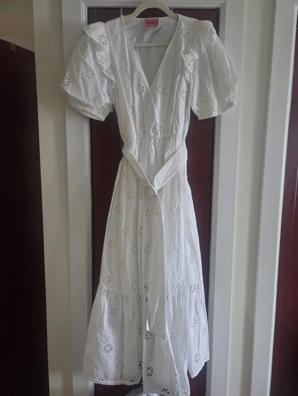 Kate Spade New York white eyelet clover dress Sz4